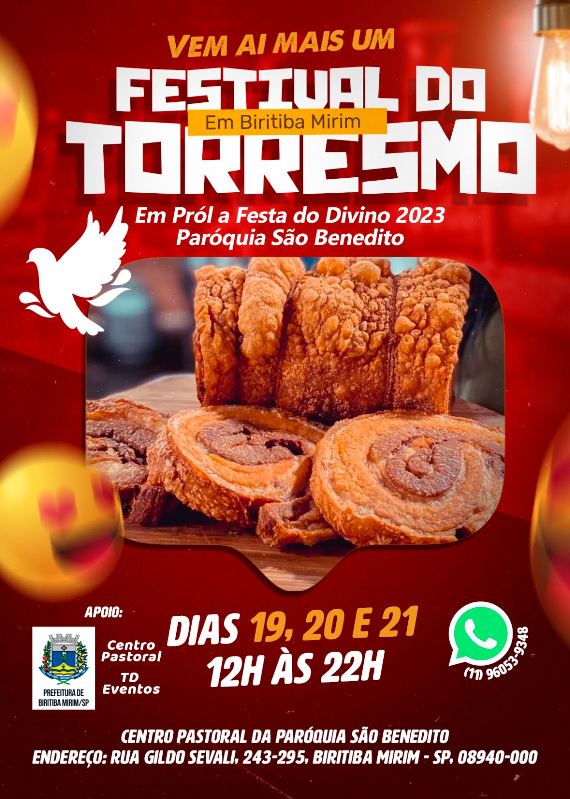 Festival do Torresmo em pról da Festa do Divino 2023 acontece em